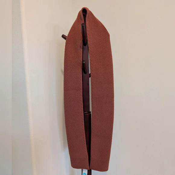 All Saints Brick Colored Acrylic/Wool Blend Scarf - NEW - Picture 5 of 6